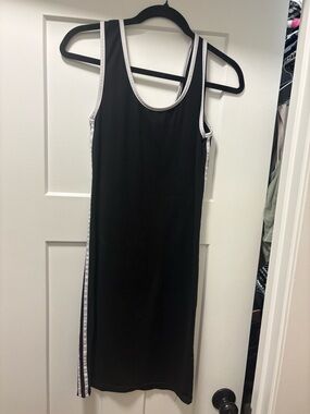 Moda Black Tank Dress with White Contrast Piping